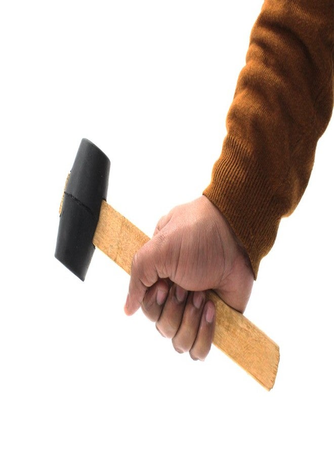 لافلي مطرقة مطاطية بقطر 1.5 بوصة من LOVELY® بمقبض خشبي لتأثير ناعم وبدون إتلاف - Image 2